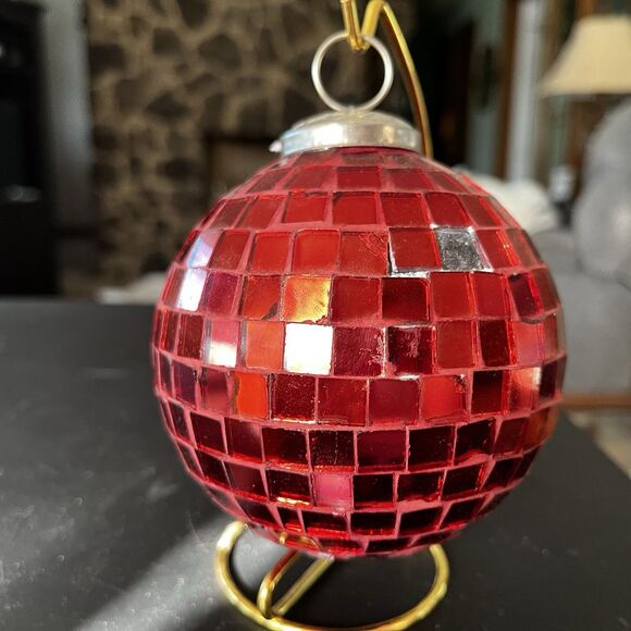 Christian Siriano NY Set of 4 Mirror Disco Ball Christmas/New Years Ornaments - Picture 8 of 10